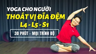 Yoga cho người thoát vị đĩa đệm L4 - L5 - S1(30 phút, Mọi trình độ)  | Kim Ba Yoga