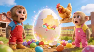 Easter Eggs Ran Wild on Nana & Mimi Farm… Can They Catch Them? 🐒🥚
