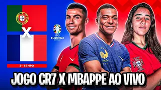 JOGO DO CR7🇵🇹 PORTUGAL X FRANÇA 2 TEMPO!! assistindo com vocês AO VIVO