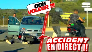 IL PERCUTE UN HOMME EN SCOOTER POUR LE DÉPOUILLER ! ( CAM OFF )