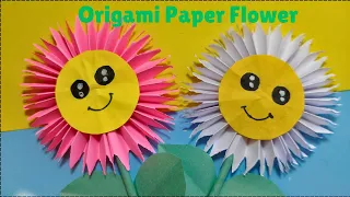 DIY Origami Paper Flower Making | How to make Paper Flower | Easy making Tutorial step by step