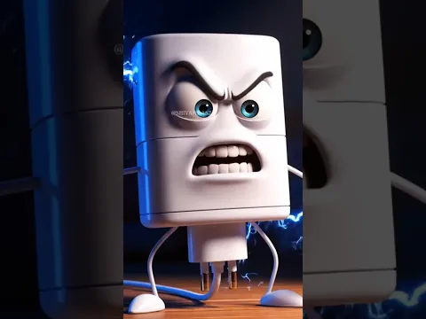 Mobile vs Charger 😡⚡# 3D Animated Funny Fight# Kaun Important Hai? #shorts