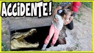 **ACCIDENTE** Me CAIGO a la PISCINA TOXICA un COCODRILO GIGANTE  🐊  Me MUERDE Y Me ATACA!! Mariela