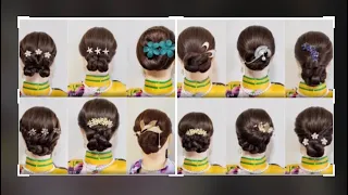 Simple n easy hairbun hairstyle || easy party hairstyles || hairstyle for girls