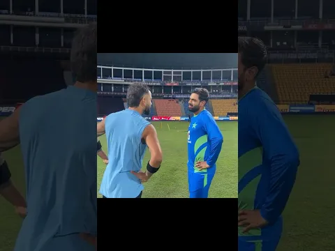Virat Kohli and Haris Rauf interact during the training session #PAKvIND | #AsiaCup2023