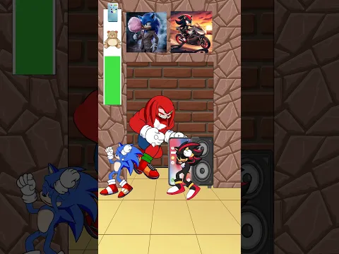 Sonic continuously sings to help Shadow escape from Demon Knuckles