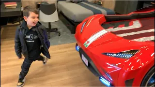 Yusuf çilek mobilyadan şimşek mcqueen araba yatağı almaya gitti🤩🚘 Mavi renk seçti😍