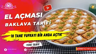 EN KOLAY EL AÇMASI BAKLAVA TARİFİ ✔️10 TANE BEZEYİ ÜST ÜSTE MERDANE İLE AÇIYORUZ ✔️CEVİZLİ BAKLAVA✔️
