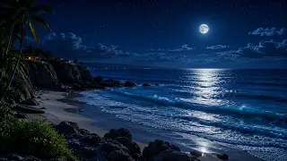 [NO ADS ] Full Night Ocean Wave Sounds for Deep Sleep | 8 Hours of Relaxation