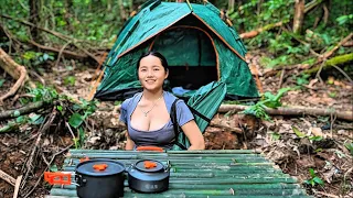 24 Hours of Solo Camping: Cooking, Bathing & Living Wild in the Forest