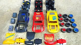 Disney cars. Let's assemble McQueen who fell apart!