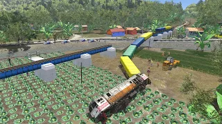 Kereta Api CC206 Anjlok Karena Jembatan Ambles