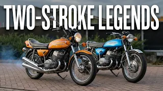 Kawasaki H1 vs H2 – Two-Stroke Legends Riding Side by Side
