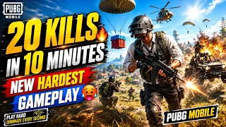 20 Kills🔥 IN 10 MINUTES NEW HARDEST GAMEPLAY 🥵 Pubg mobile