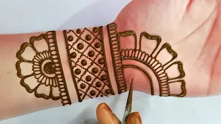New easy Rakshabandhan mehndi design for hand | Stylish asan Arabic mehandi design | आसान मेंहदी