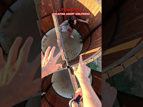@DumitruComanac ESCAPING ANGRY GIRLFRIEND #parkour #pov #escaping #girlfriends #crazygirl #love