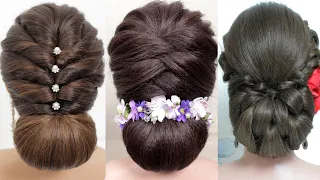3 Party hairstyles. Hairstyles for medium&long hair. Low bun. Bridal hairstyle [Hair tutorial]