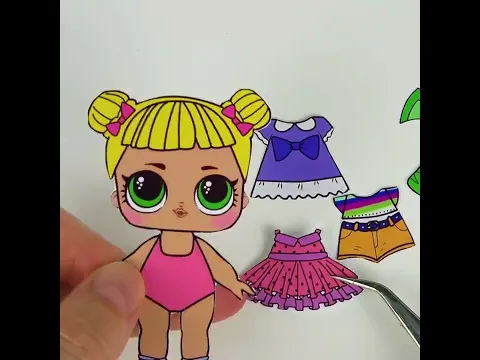 #shorts LOL Surprise Paper Dolls Dressing Up