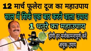 12 मार्च फूलेरा दूज 1 धतूरा अचूक उपाय होगी हर मनोकामनापूर्ण करें महाउपाय #bhajan #pradeepmishra
