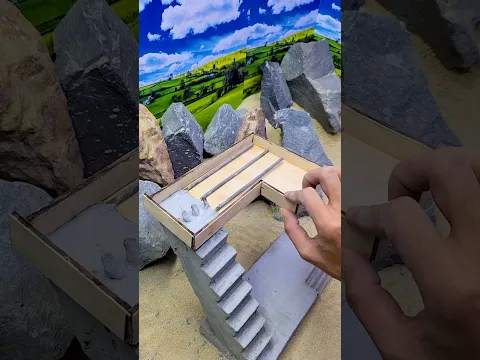 🧱 Tiny House, HUGE Stairs?! | Part 2 #miniature #house #shorts