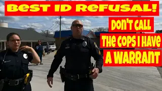 🔴Best ID Refusal🔴Don't call the cops I have a warrant🔵1st and 2nd amendment audit fail🔵