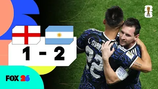RESUMEN Y GOLES | Inglaterra 1-2 Argentina | Copa Mundial de la FIFA