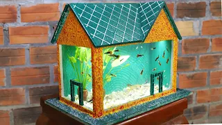 Build mini aquarium home using Floor Tiles