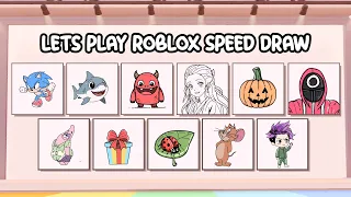 DRAWING ON SPEED DRAW ROBLOX | COMPILATION 1