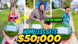 Millionaire gives a watermelon full of money to save his mom's life and made us cry!