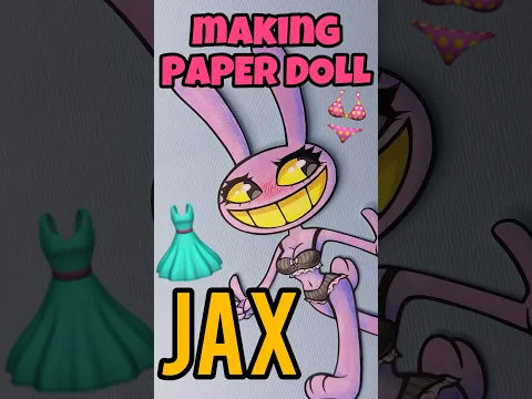 making 🐰JAX💛 *pApEr dOlL* (DIGITAL CIRCUS🎪) ARTY PIE 🥧 #handmade #artchallenge #anime #Japan