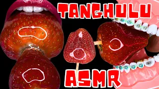 STRAWBERRY TANGHULU vs BRACES ASMR (CRUNCHING SOUNDS)