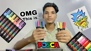 Created Artworks Using POSCA Pens😱| How To Draw The DRIP EFFECT #posca