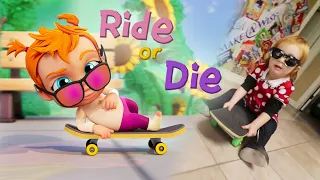 irl vs CARTOON MUSiC ViDEO!! Baby Adley Rap Song over under! A for Adley BFF's Comment Down Below ⬇