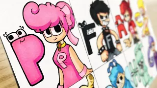 Drawing Alphabet Lore-Real Life / Humanized Alphabet Lore / ABCFGHPQ