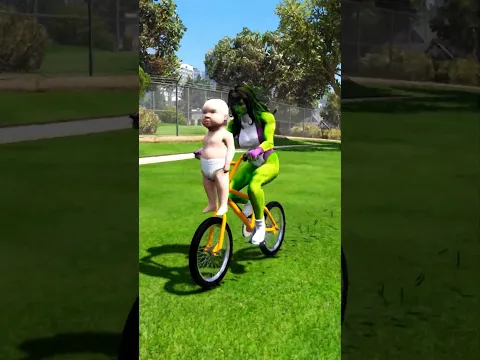 GTA V : SUPER MOM SAVING HIS BABY BICYCLE 🚲 #shorts