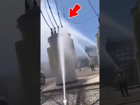 Washing Live Power Lines⚡️#shorts