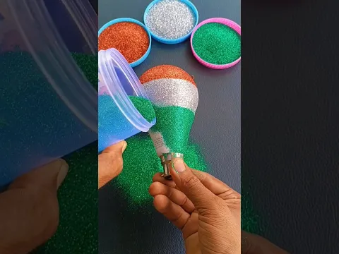 🇮🇳 National Flag Painting On LED Bulb💡|| Jay Hind #shorts  #viral #trending