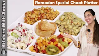 4 Special Chaat Recipes Platter | 2021 Ramadan Recipes for Iftar | Kitchen With Amna