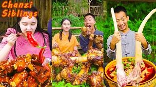 BEST Oxtail Stew Recipe! | Yummy Food Outdoor Cooking Meat Cow Bone|Chinese Mukbang Eating Challenge