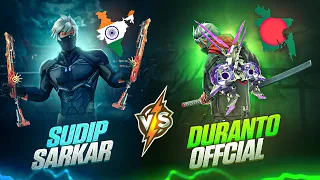 @SUDIP.SARKAR1 🇮🇳 VS DURANTO OFFICIAL 🇧🇩 | 1vs1 Only Shot Gun Battle 🍷🗿