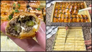 لعشاق المملحات هادي الوصفة ليكم😍كمية كبيرة في وقت قياسي بحشوة بزاااف بنينة فكرة عشاء سهل و سريع