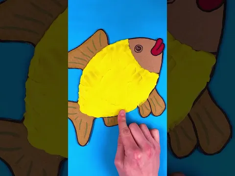 كيفية صنع سمكة ملونة من الصلصال بسهولة للأطفال #shorts