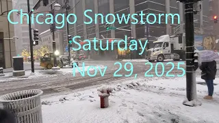 Walking in a snowstorm in downtown #Chicago (Nov 29, 2025)