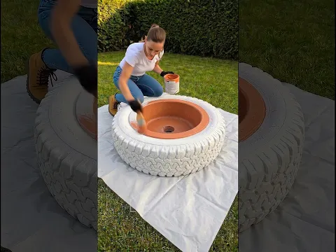 Old Tire to Luxury Garden Sink Transformation
