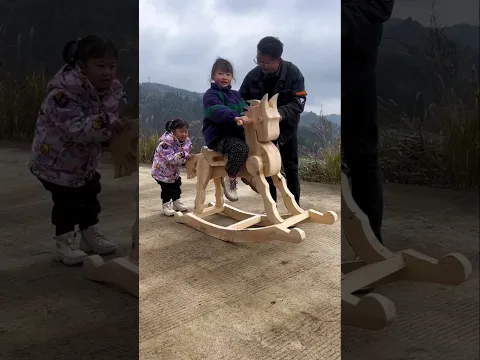 Handmade wooden horse 🥰 #shorts #woodworking