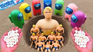 Coca Cola, Different Fanta, Mtn Dew, Pepsi,Sprite and Stretch Armstrong vs Mentos in Big Underground