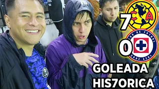 ¡HUMILLADOS POR PAPÁ! Reacciones AMÉRICA 7-0 CRUZ AZUL en el ESTADIO AZTECA