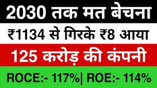 ₹1134 से गिरके ₹8 आया🔴125 करोड़ की कंपनी 🔴Stock Market Latest News 