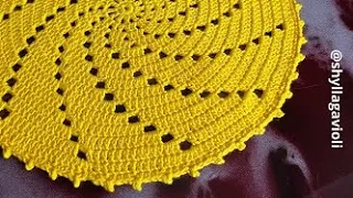 Sousplat Espiral de Crochê  fácil