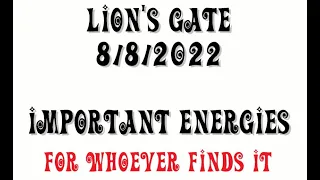 All Signs LION's GATE Important Energies - The universe is almost forcing a runner to open up to you